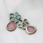 Pastel Floral Drop Earrings - Image 3