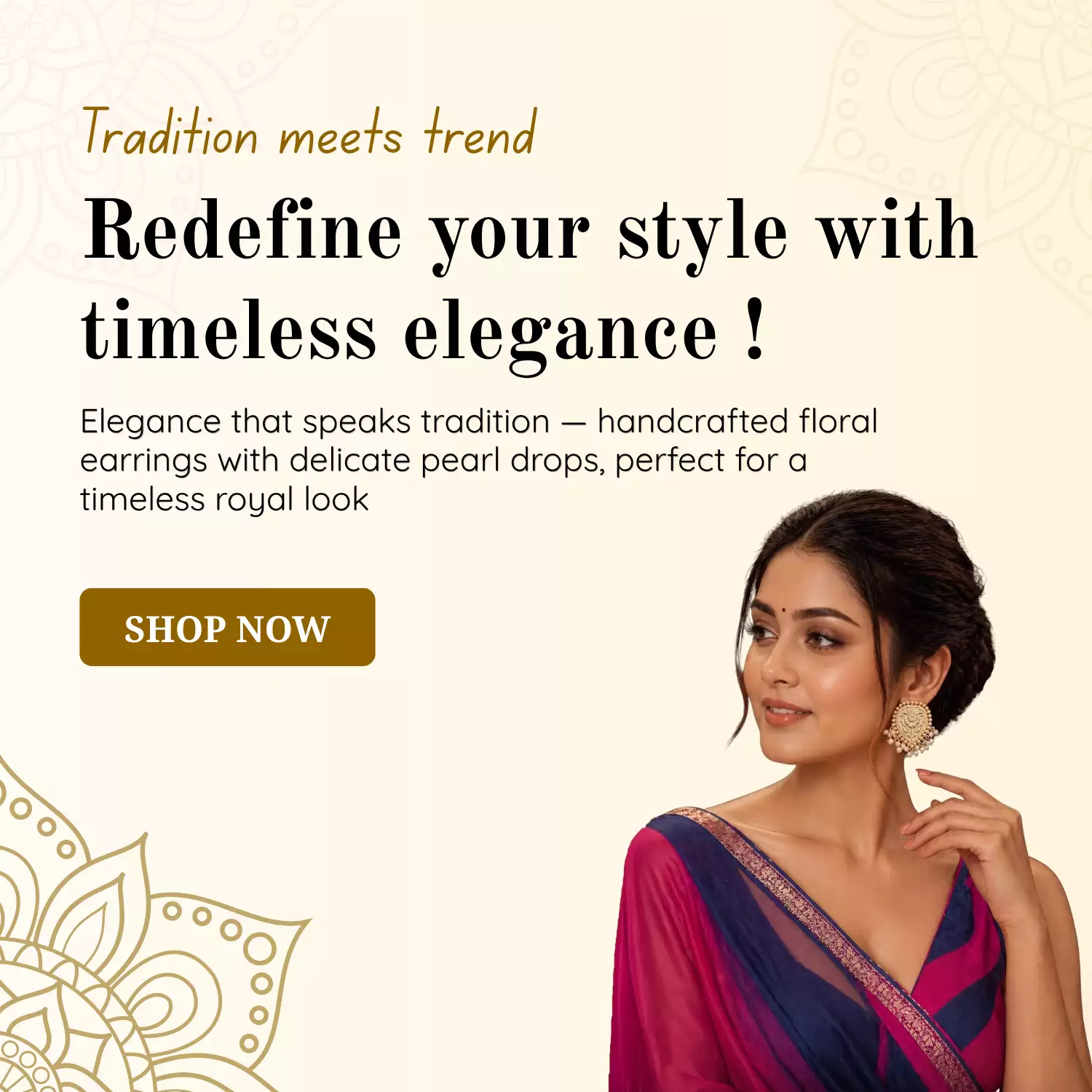 Beige And Black Elegant Indian Jewelry Shop Banner (1500 x 1500 px) (1)