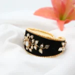 Black Kundan Bracelet for Women - Image 3