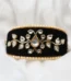 Black kundan bracelet with floral design