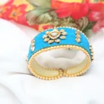 Blue Kundan Bracelet - Image 2