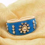 Blue Kundan Bracelet - Image 3
