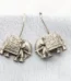 Royal Elephant Silver Replica Hoop Earrings with ethnic detailing