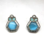 Blue Pearl Silver Replica Earrings - Image 3