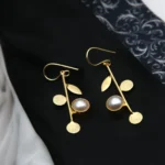 Minimalist Pearl Dangle Earrings - Image 5