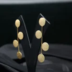 Golden Coin Drop Earrings - Image 6