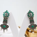 Green Pearl Silver Replica Earrings - Image 3