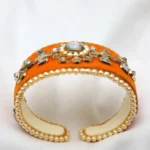 Orange Kundan Bracelet - Image 2