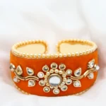 Orange Kundan Bracelet