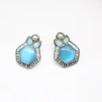 Blue Pearl Silver Replica Earrings - Image 4