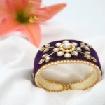 Royal Voilet Kundan Bracelet for Women - Image 2